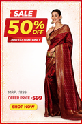 Women's Maroon Silk Blend Saree with Golden Zari Border – Traditional Party Wear & Wedding Saree